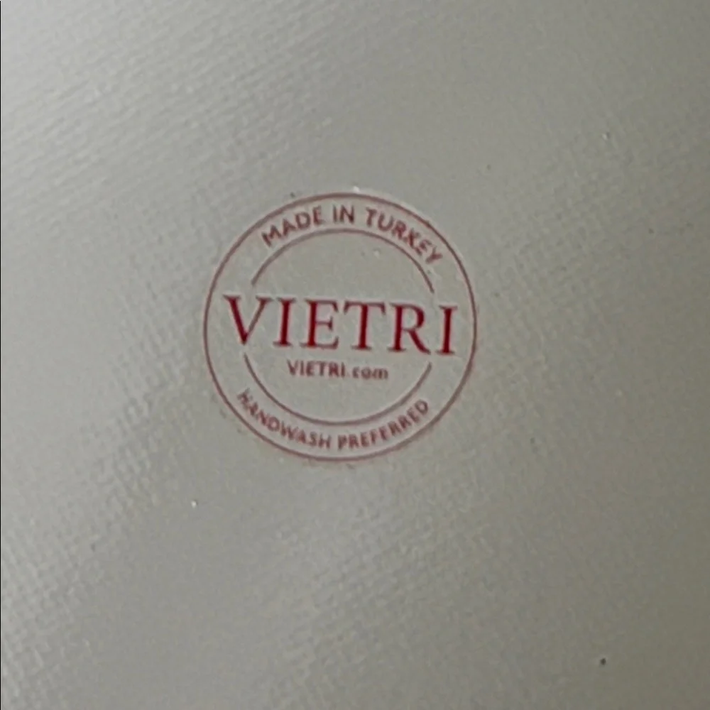 Vietri Rufolo Glass Platter in Platinum Ruffles Shimmer Entertaining Holiday